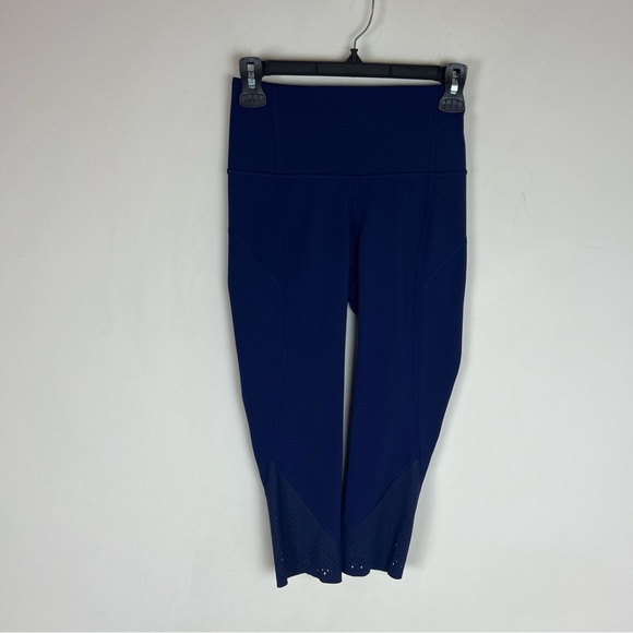 Lululemon Anew Crop (21") Blue Crop Leggings Size 4 - Picture 3 of 6